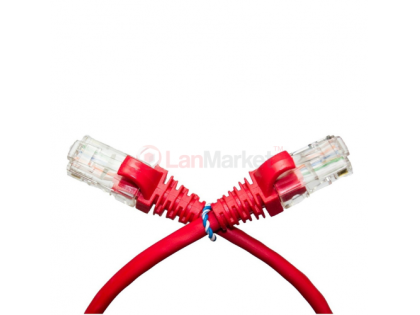 Патч-корд литой CCA, UTP, RJ45, Cat.5e, 0,3m, красный Q1000