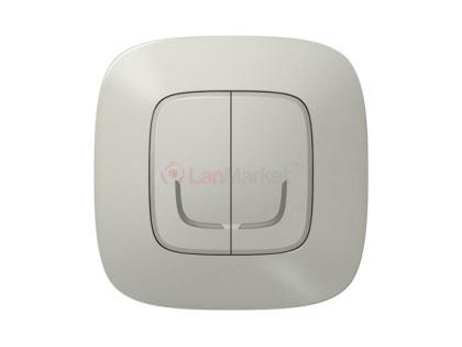 Умный беспроводной выключатель 2-клавишный Valena Allure with NETATMO, алюминий