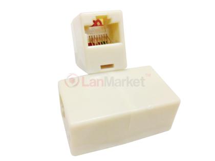 Соединитель RJ45 8P8C мама/мама RJ45 для соединения кабеля, белый, Q100