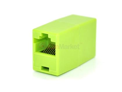 Соединитель RJ45 8P8C мама / мама RJ45 для соединения кабеля, зеленый