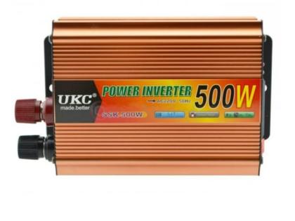 Инвертор напряжения UKC 500ВА(300Вт), 12 / 220V, approximated, 1 универсальная розетка, клемы + крок