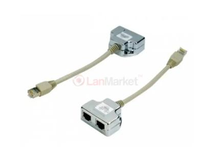 Y-адаптер кат 5е RJ-45 два порта (1MxRJ45-2FxRJ45)