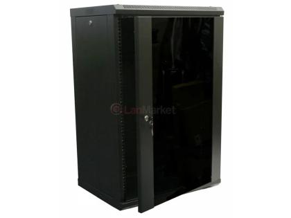 Шкаф настенный 18U 600х450 разборный  WMNC-18U-FLAT- BLACK