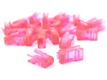 Коннектор RJ-45 8P8C UTP Cat-5 (100 шт/уп.) Q100 Pink