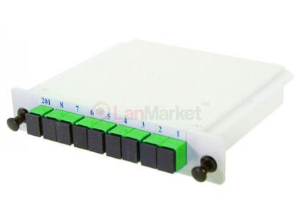 Делитель оптический корпусный 1x8 SC/APC (DIN)