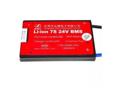 BMS плата DaLy Li-ion 24V 7S 30A симметрия