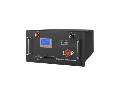 Аккумулятор LP LiFePO4 48V (51,2V) - 230 Ah (11776Wh) (Smart BMS 200A) с LCD RM RS485/CAN