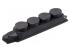 Колодка PiPo PP / SP-4 / 44 / 16B, 16А, 220-240В, IP44, с заглушкой, с заземлением 4 гнезда, каучук,