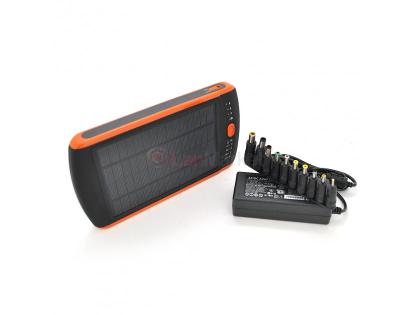 Power bank 23000 mAh Solar For Laptop, (5V / 200mA), 2xUSB, 5V / 1A / 2,1A, For Laptop charger, удар