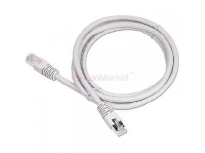 Патч-корд литой, UTP, RJ45, Cat.5e, 1m, серый, Cu (медь) Q500