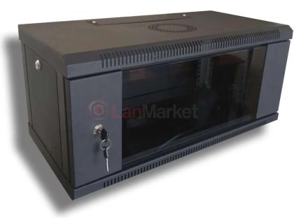 Шкаф настенный 4U 600х450 разборный  WMNC-4U-FLAT- BLACK