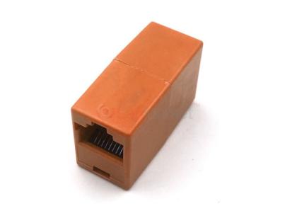 Соединитель RJ45 8P8C мама / мама RJ45 для соединения кабеля, оранжевый
