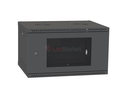 Шкаф настенный 6U 600x350 перф. дверь, черный