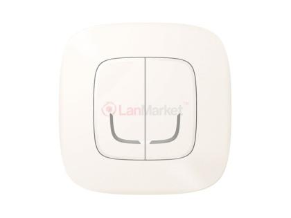 Умный беспроводной выключатель 2-клавишный Valena Allure with NETATMO, жемчужный