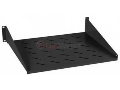 Полка консольная CS-400-2U-BLACK для шкафа глубина 400 мм 2U, равномерная перфорация