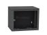 Шкаф настенный 12U 600x600 дверь стекло, черный