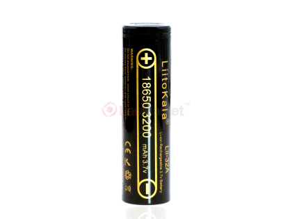 Аккумулятор 18650 Li-Ion LiitoKala Lii-32A, 3200mah （3050-3350mah）, 3.7V (2.75-4.2V), Black