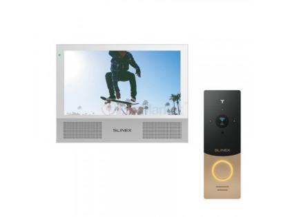 Комплект видеодомофона Sonik 7 белый + Панель вызова ML-20HD золото/черный