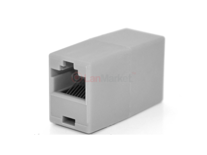 Соединитель RJ45 8P8C мама/мама RJ45, серый, упаковка 100шт