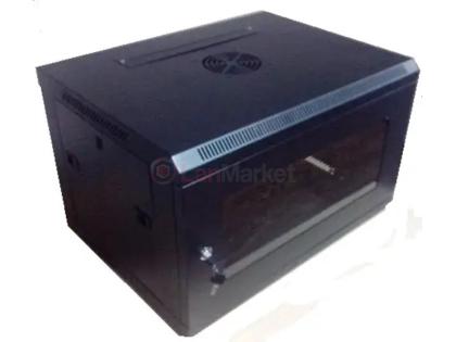 Шкаф настенный 6U 600х450 разборный  WMNC-6U-FLAT-AC-BLACK
