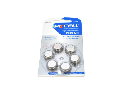 Батарейка воздушно-цинковая PKCELL 1.4V ZA675-6B, 6 штук в блистере, цена за блистер