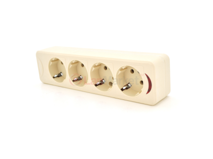 Колодка PiPo PP/SP-4724/4, 16А, 220-240В, с заземлением 4 гнезда, Q20	