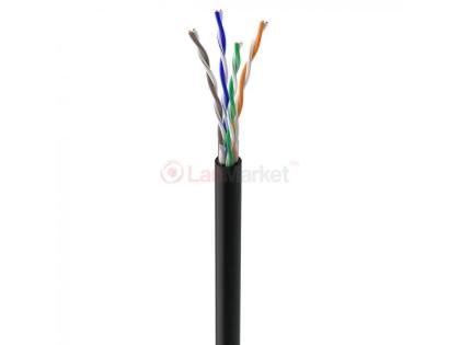 КНП UTP (4*2*0.5) 4p 24 AWG, (CCA), изоляция ПЭ, для нар. работ, 305м, Black