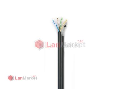Ok-net КППт-ВП (100), 4x2x0.51, внешний, UTP, ПЭ медь, с тросом 1.5 мм, Cat5e, бухта 305 м