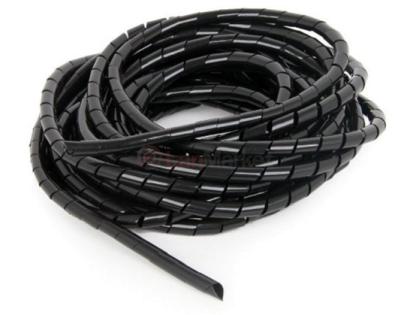 Спиральный кабельный организатор, диаметр 6mm, длина 15m, Black