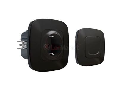 Набор упр. электроприборами (Smart-розетка + Smart-выключатель) Valena Allure with NETATMO, антрацит