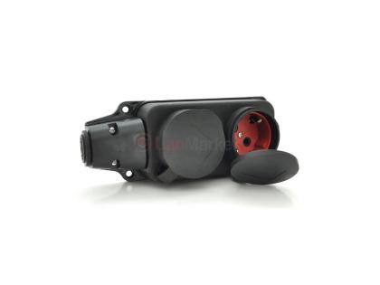 Колодка PiPo PP / SP-3132 / 2 / 44 / 16B, 16А, 220-240В, IP44, с заглушкой, с заземлением 2 гнезда, 
