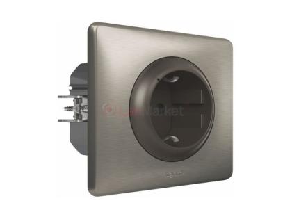 Умная розетка 2К + З (Celiane with NETATMO), графит