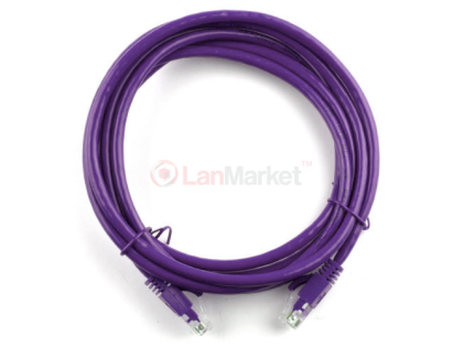 Патч-корд литой, UTP, RJ45, Cat.5e, 5m, фиолетовый, Cu (медь)