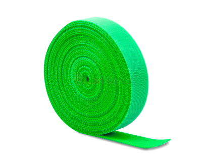 Стяжки на липучке ширина 10мм, рулон 45м, зеленые, цена за рулон