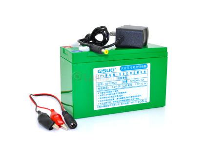 Аккумуляторная батарея 12V 12A с элементами Li-ion 18650 + зарядное устройство + крокодилы