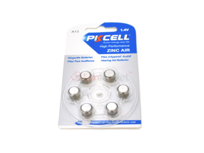 Батарейка воздушно-цинковая PKCELL 1.4V ZA13, 6 штук в блистере, цена за блистер
