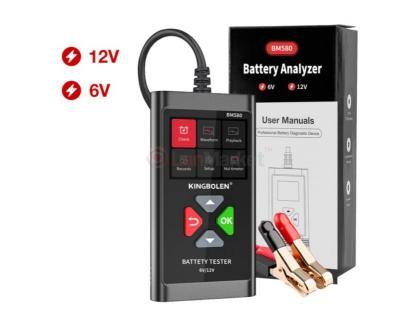 Тестер для аккумуляторных батарей BM-580, 6V/12V + крокодиллы