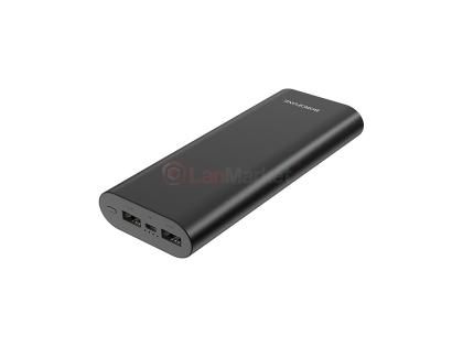 Power bank 20000mAh Borofine, USB-2.1A + 1A + кабель USB micro, Black, Blister-BOX
