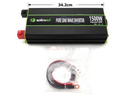 Инвертор напряжения Solinved SLVU-1500, 12V / 220V, 1500W с правильной синусоидой, 1Shuko, USB, клем