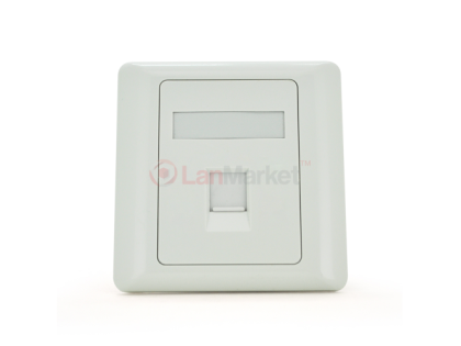 Рамка 86х86 под 1 модуль Keystone Jack RJ-45 кат.5E UTP, 1-port Q100