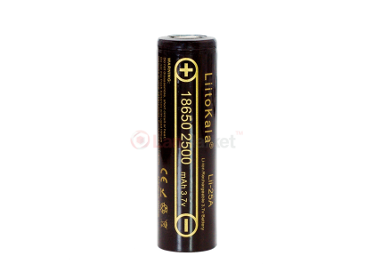 Аккумулятор 18650 Li-Ion LiitoKala Lii-25A, 2500mah （2450-2650mah）, 3.7V (2.75-4.2V), Black