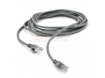 Патч-корд литой, UTP, RJ45, Cat.5e, 20m, серый, Cu (медь)