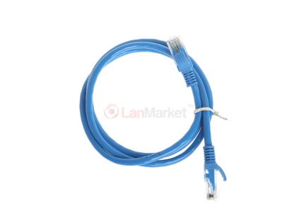 Патч-корд литой, UTP, RJ45, Cat.6, 1m, синий, Cu (медь)