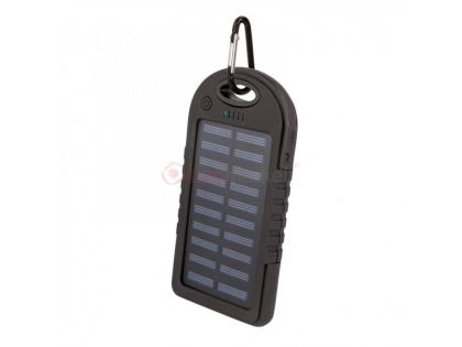 Power bank 5000 mAh Solar, (5V / 200mA), 2xUSB, 5V / 1A / 1A, USB &amp;lt;-&amp;gt; microUSB, влаго 