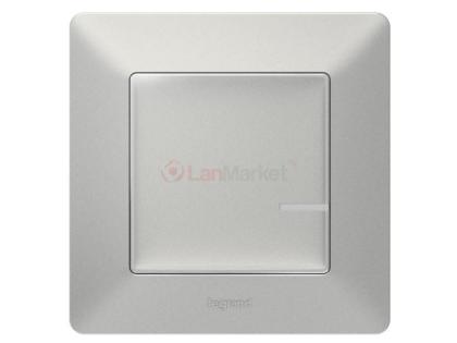 Умный беспроводной выключатель 1-клавишный Valena Life with NETATMO, алюминий