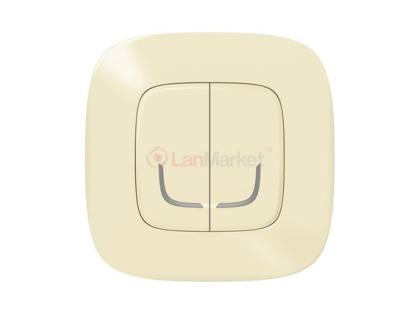 Умный беспроводной выключатель 2-клавишный Valena Allure with NETATMO, слоновая кость