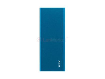Power bank 8000mAh PZX-C128, USB-1A + mini USB +кабель USB micro, LED фонарик, Blue, Blister-BOX