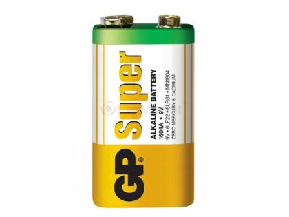 Батарейка щелочная GP SUPER ALKALINE 1604AEB-5S1, 9V, крона