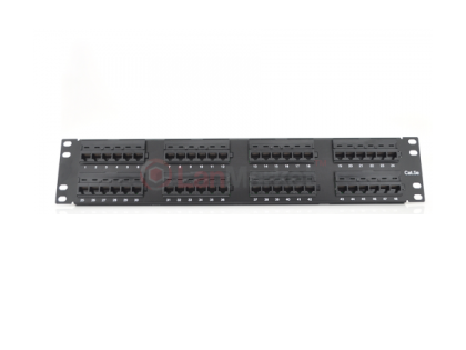Патч-панель 48 портов UTP DUAL кат 5Е, 19", 2U неэкранированная черная Q10