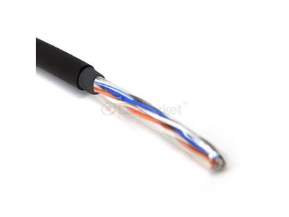 КНП UTP (4*2*0.51) 4p 24 AWG, (CCA), изоляция ПВХ+ПЭ, наружный, 305м, черный